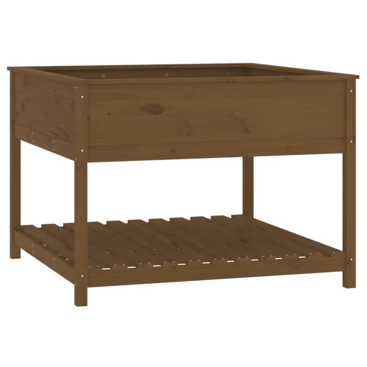 VIDAXL Jardiniere et etagere Marron miel 111,5x111,5x81 cm Bois de pin