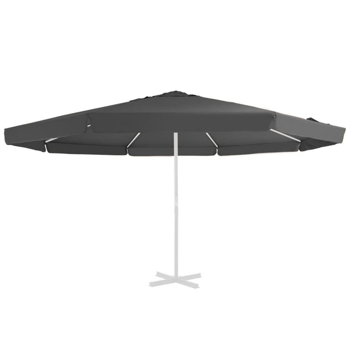 VIDAXL Tissu de remplacement pour parasol d'exterieur Anthracite 500cm