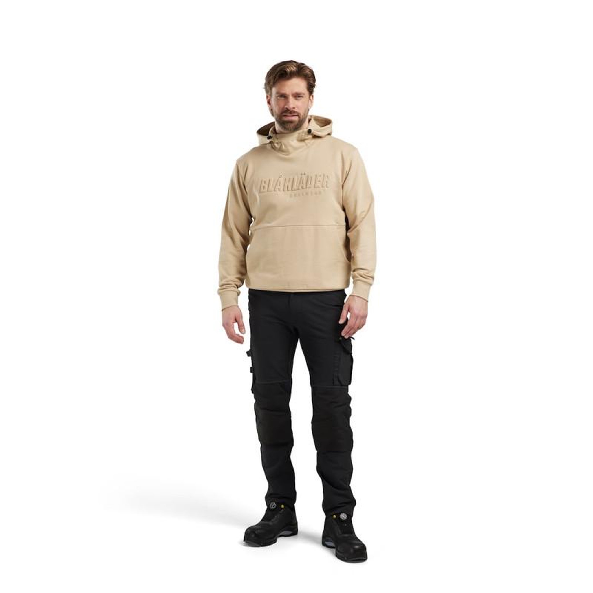 Voir la diapositive 3 : BLAKLADER Sweat à capuche imprimé 3D beige TXL BLÅKLÄDER 353011582509XL