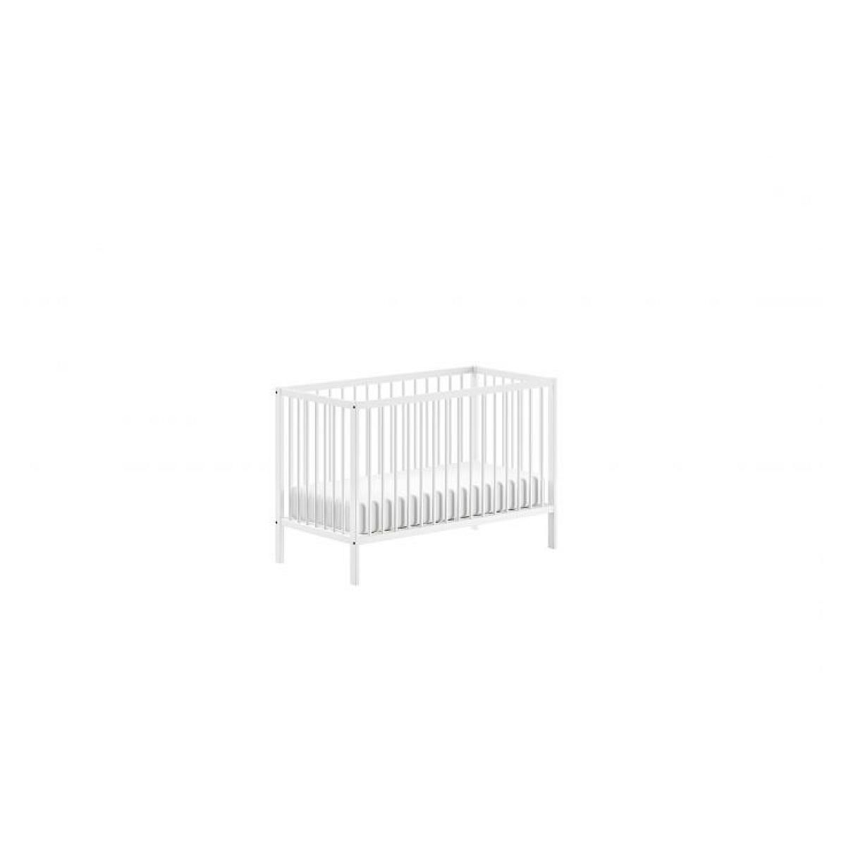 Vipack Lit Bébé Dino 60x120 Cm Blanc