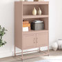 Voir la diapositive 1 : VIDAXL Buffet haut rose 68,5x38,5x123,5 cm acier