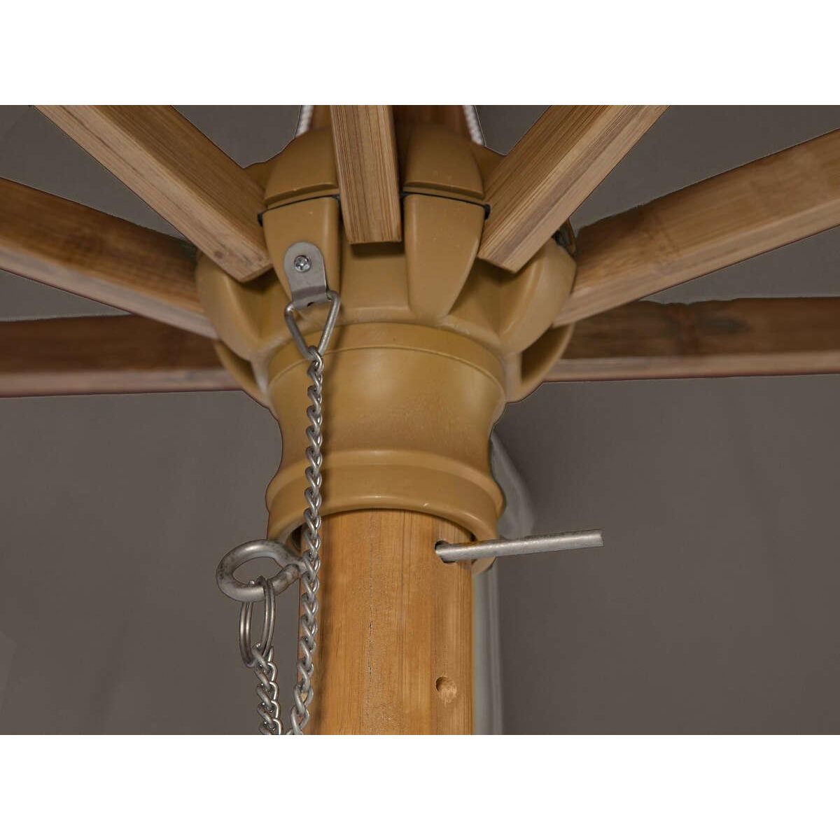 HESPERIDE Parasol droit rond Tinaei Taupe - 3 m - Hespéride