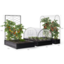 Voir la diapositive 6 : ID MARKET Kit complet 3 bacs métal modulables carrés potager et serre à tomates + treillis + housse