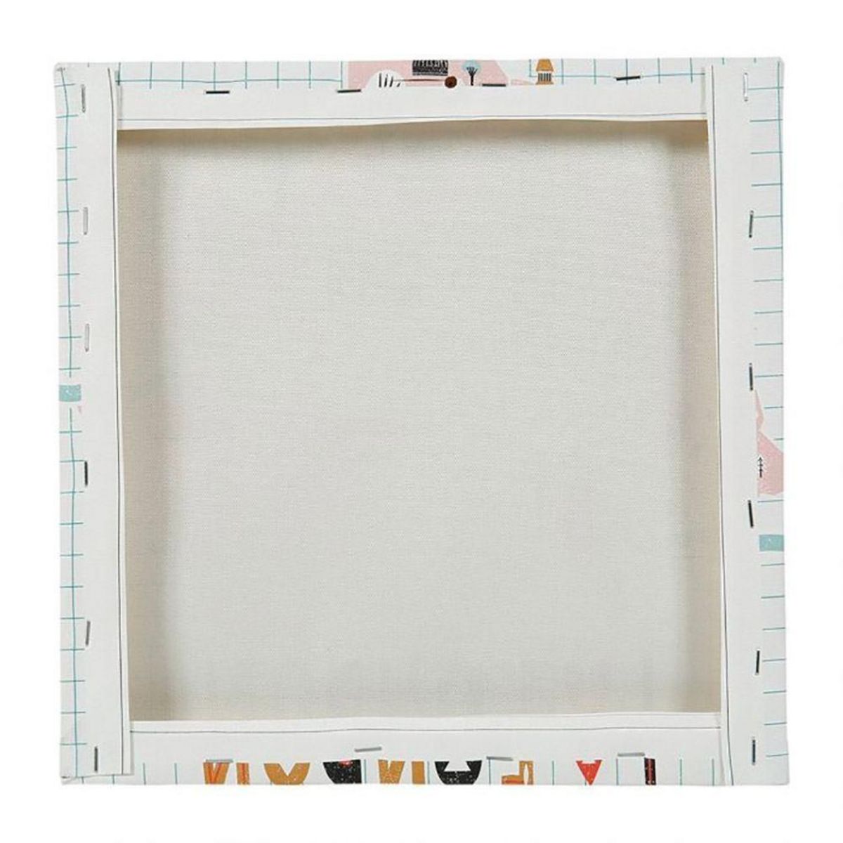 OSTARIA Ensemble de 4 tableaux sur toile imprimée 28x28 cm Capital map