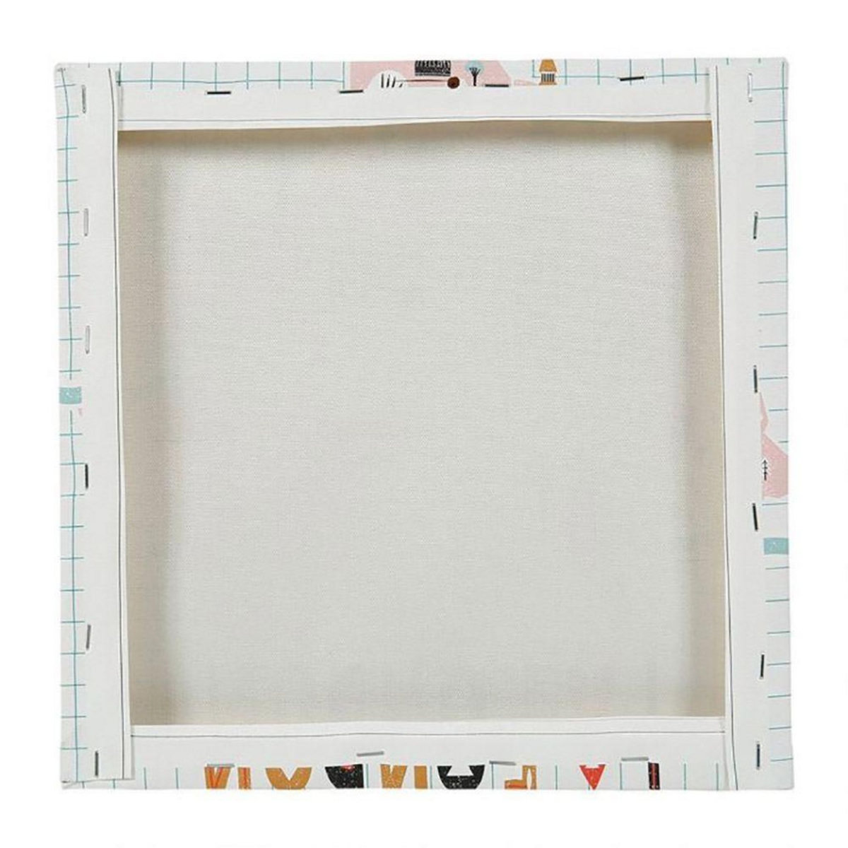 OSTARIA Ensemble de 4 tableaux sur toile imprimée 28x28 cm Capital map