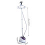 Voir la diapositive 3 : HOMCOM HOMCOM Défroisseur vapeur vertical défroisseur à vêtements 1,8 L 1800 W débit vapeur 30g/min tige telescopique blanc violet