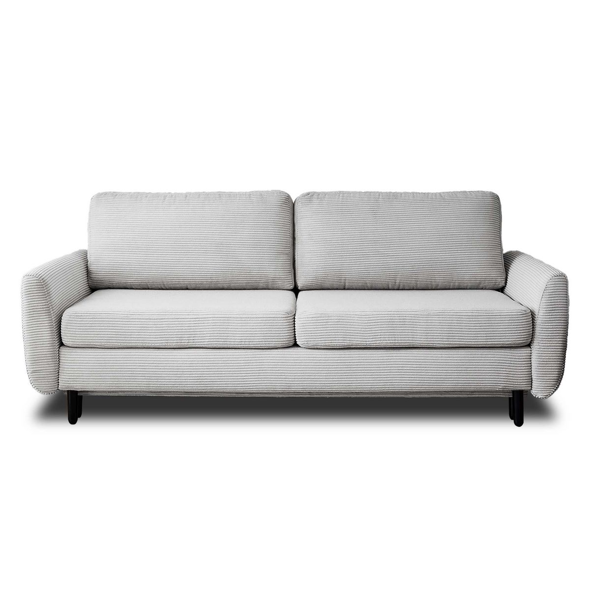 LISA DESIGN Dan - canapé 3 places - convertible avec coffre - en velours côtelé