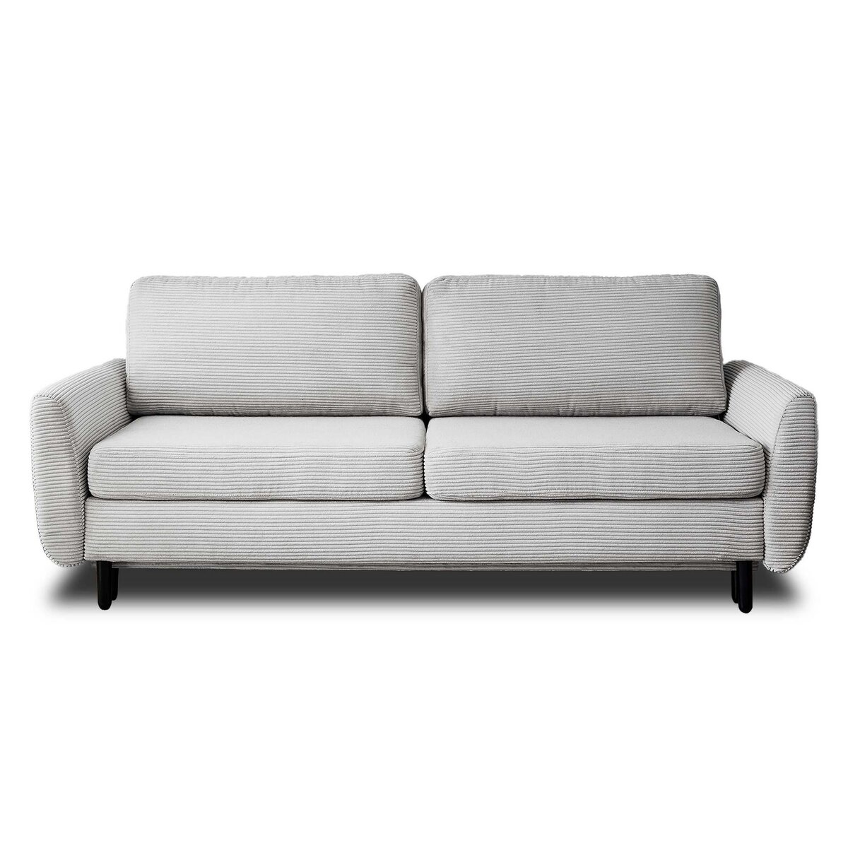 LISA DESIGN Dan - canapé 3 places - convertible avec coffre - en velours côtelé