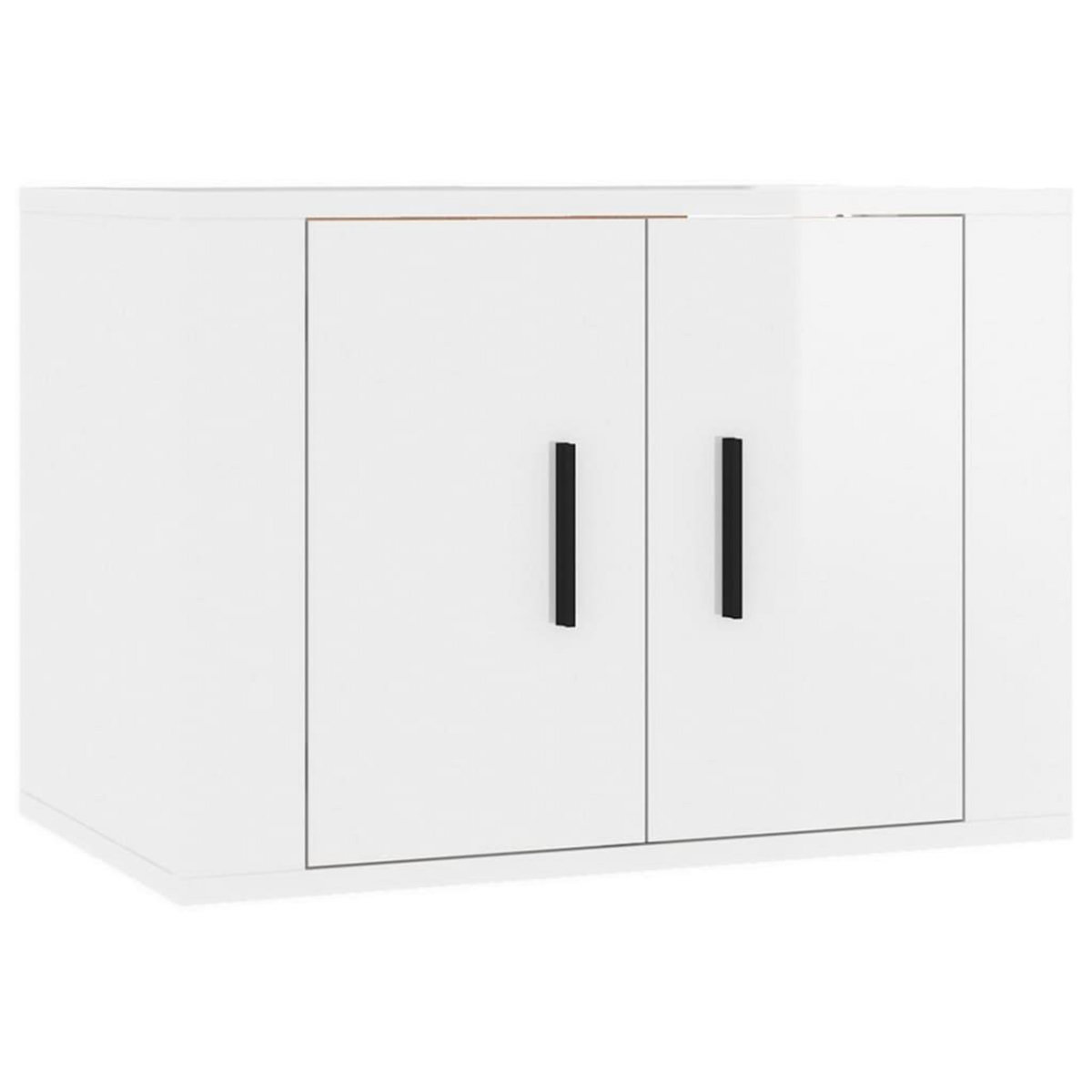 VIDAXL Meuble TV mural Blanc brillant 57x34,5x40 cm