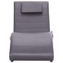 Voir la diapositive 3 : VIDAXL Chaise longue de massage avec oreiller gris similicuir