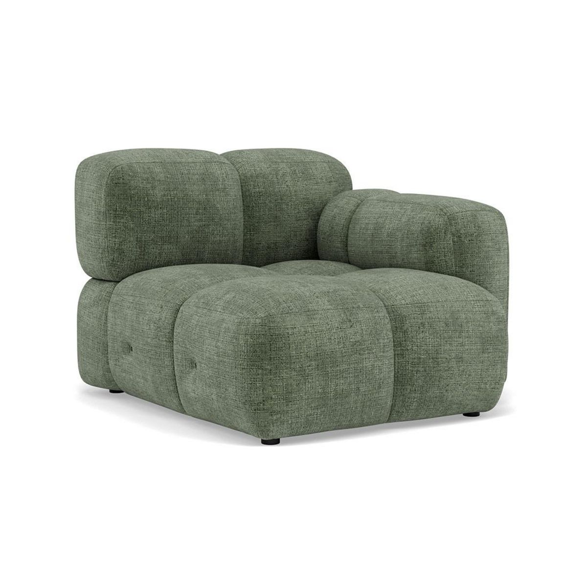 LISA DESIGN Grace - module d'assise droit en velours texturé