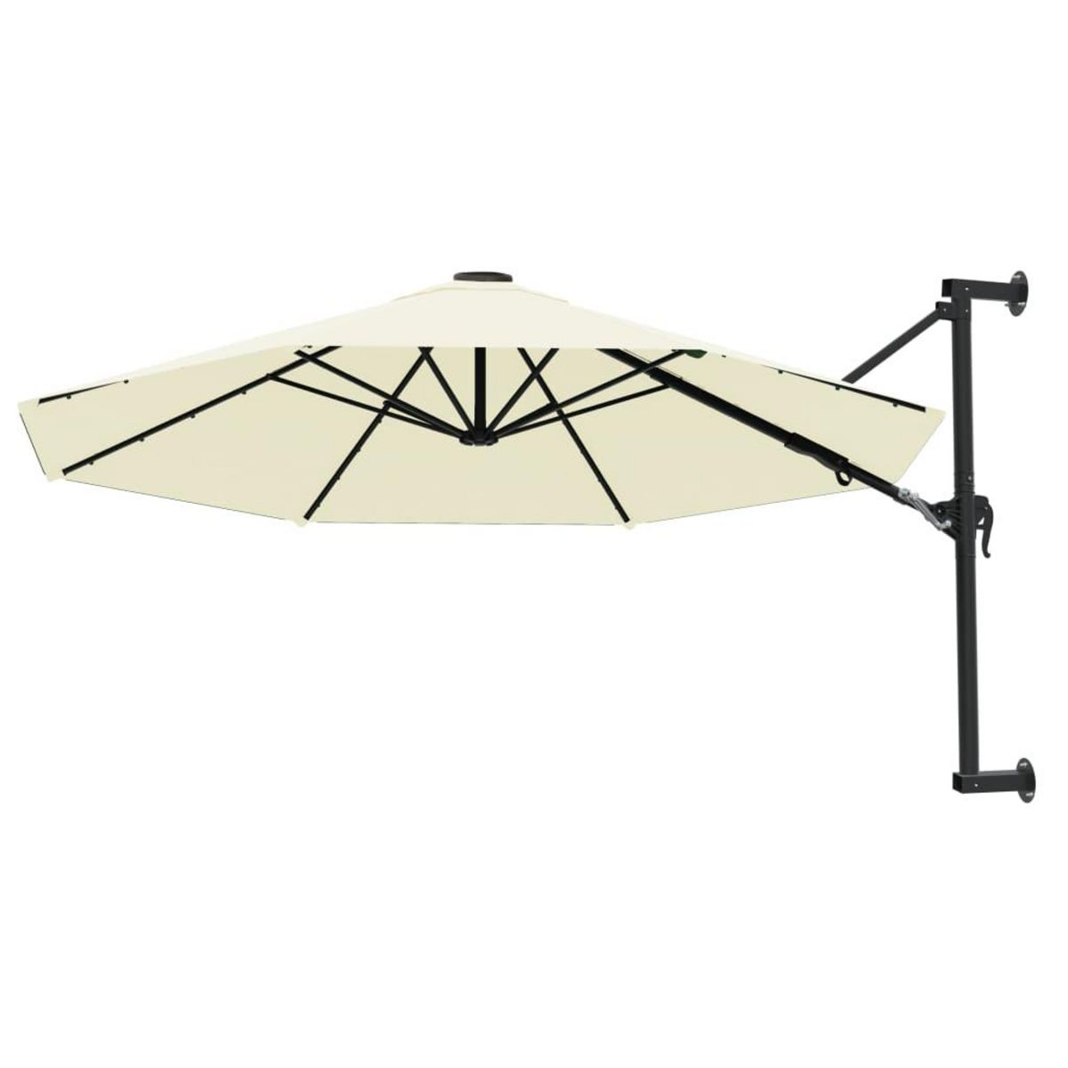 VIDAXL Parasol mural avec mat metallique 300 cm Sable