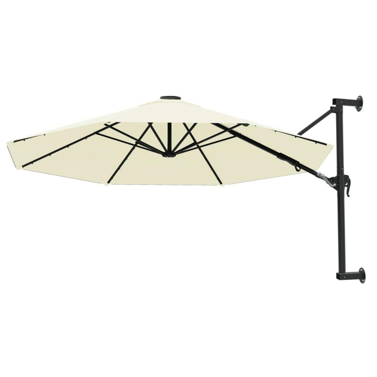 VIDAXL Parasol mural avec mat metallique 300 cm Sable