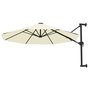Voir la diapositive 3 : VIDAXL Parasol mural avec mat metallique 300 cm Sable