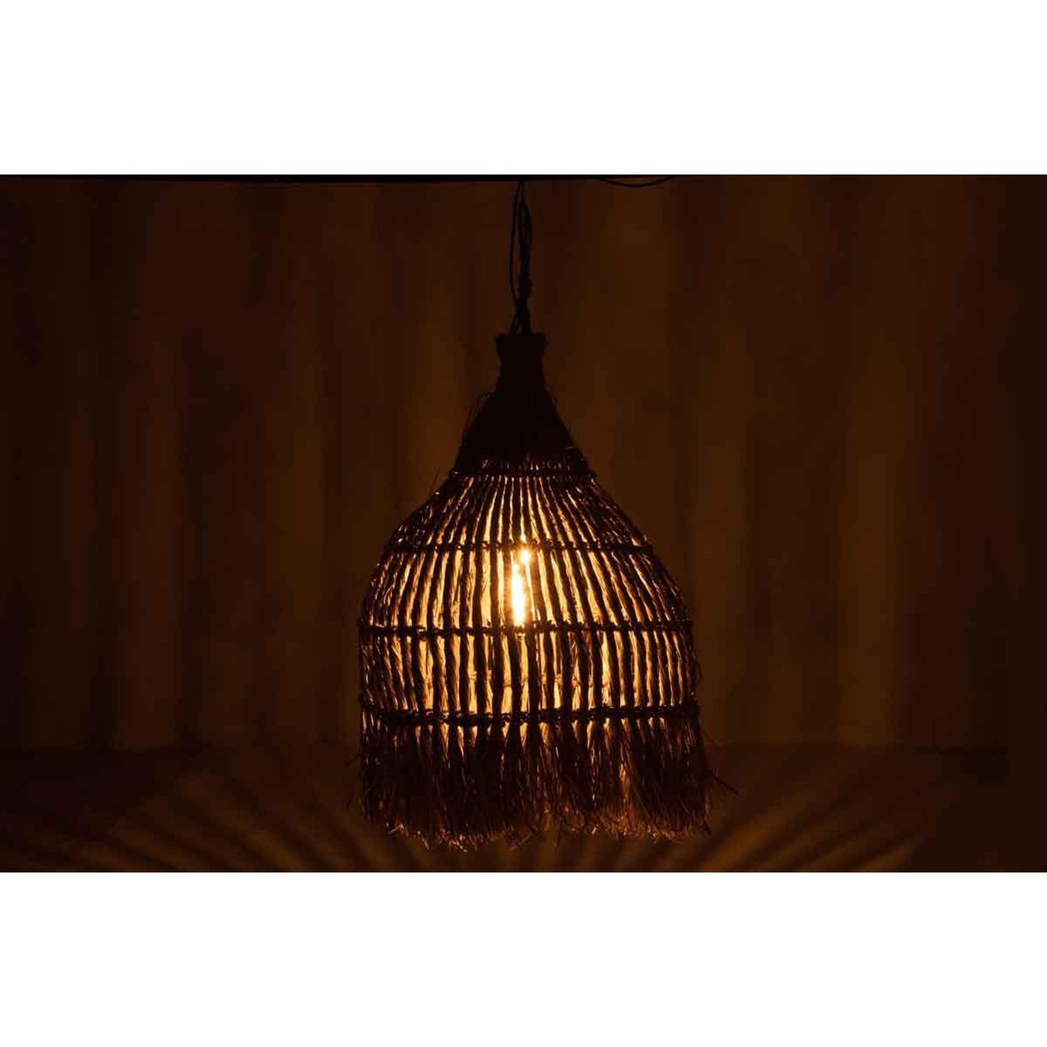 Voir la diapositive 3 : J-LINE Lampe suspension design  twist  90cm naturel