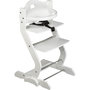 Voir la diapositive 4 : TISSI Chaise haute avec attache bébé et barreau de securité blanc
