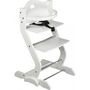 Voir la diapositive 4 : TISSI Chaise haute avec attache bébé et barreau de securité blanc