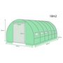 Voir la diapositive 2 : EUROSPEN Serre de Jardin Tunnel 18m² - bâche armée - avec fenêtres latérales et porte zipée