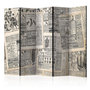 Voir la diapositive 1 : Paris Prix Paravent 5 Volets  Vintage Newspapers  172x225cm