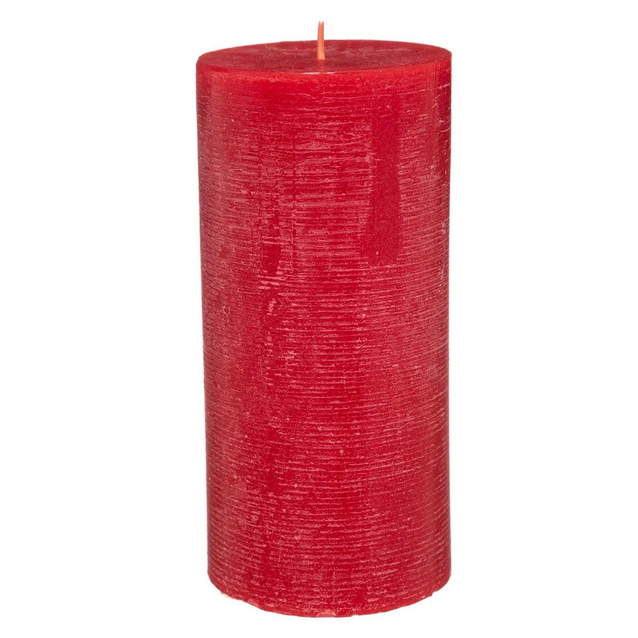 COMPTOIR DE LA BOUGIE Bougie cylindrique  rustic  14cm rouge