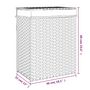 Voir la diapositive 6 : VIDAXL Panier a linge avec couvercle 46x33x60 cm resine tressee