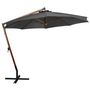 Voir la diapositive 2 : VIDAXL Parasol de jardin suspendu avec mat anthracite bois de sapin