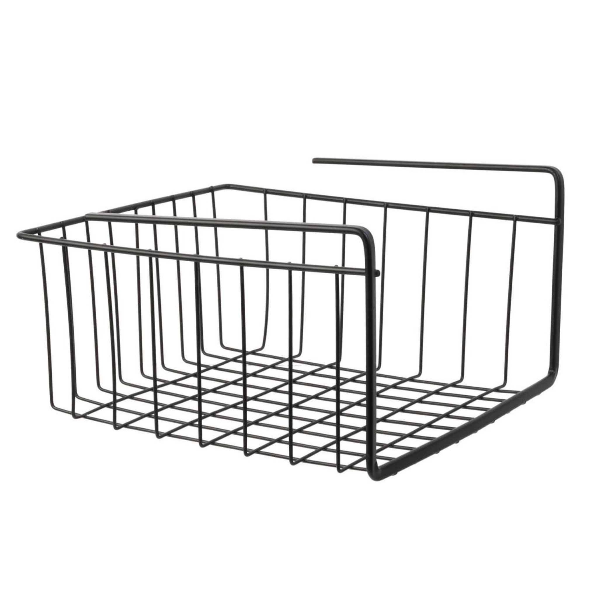 Je cherche une idee Panier de rangement suspendu  filaire  26cm noir