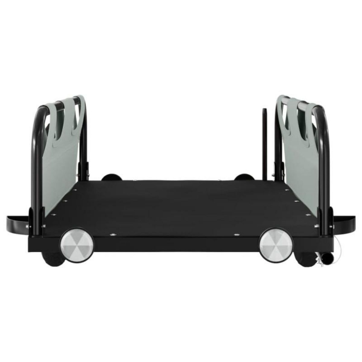 VIDAXL Remorque de vélo gris tissu oxford et fer