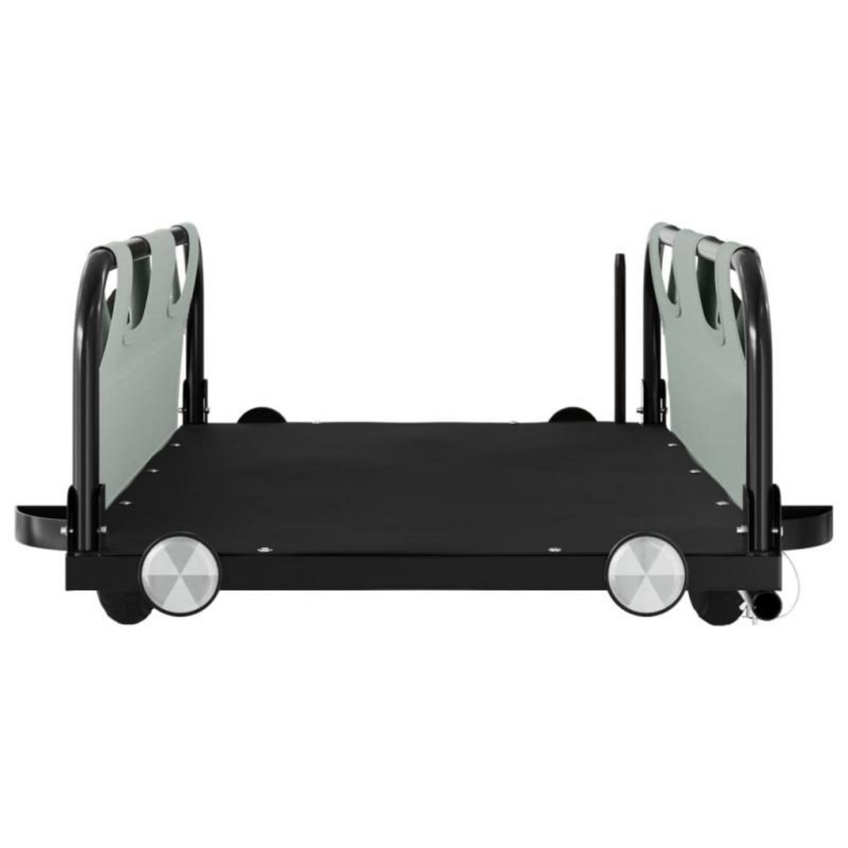 VIDAXL Remorque de vélo gris tissu oxford et fer