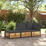 Voir la diapositive 1 : VIDAXL Salon de jardin avec coussins 3 pcs bois massif d'acacia