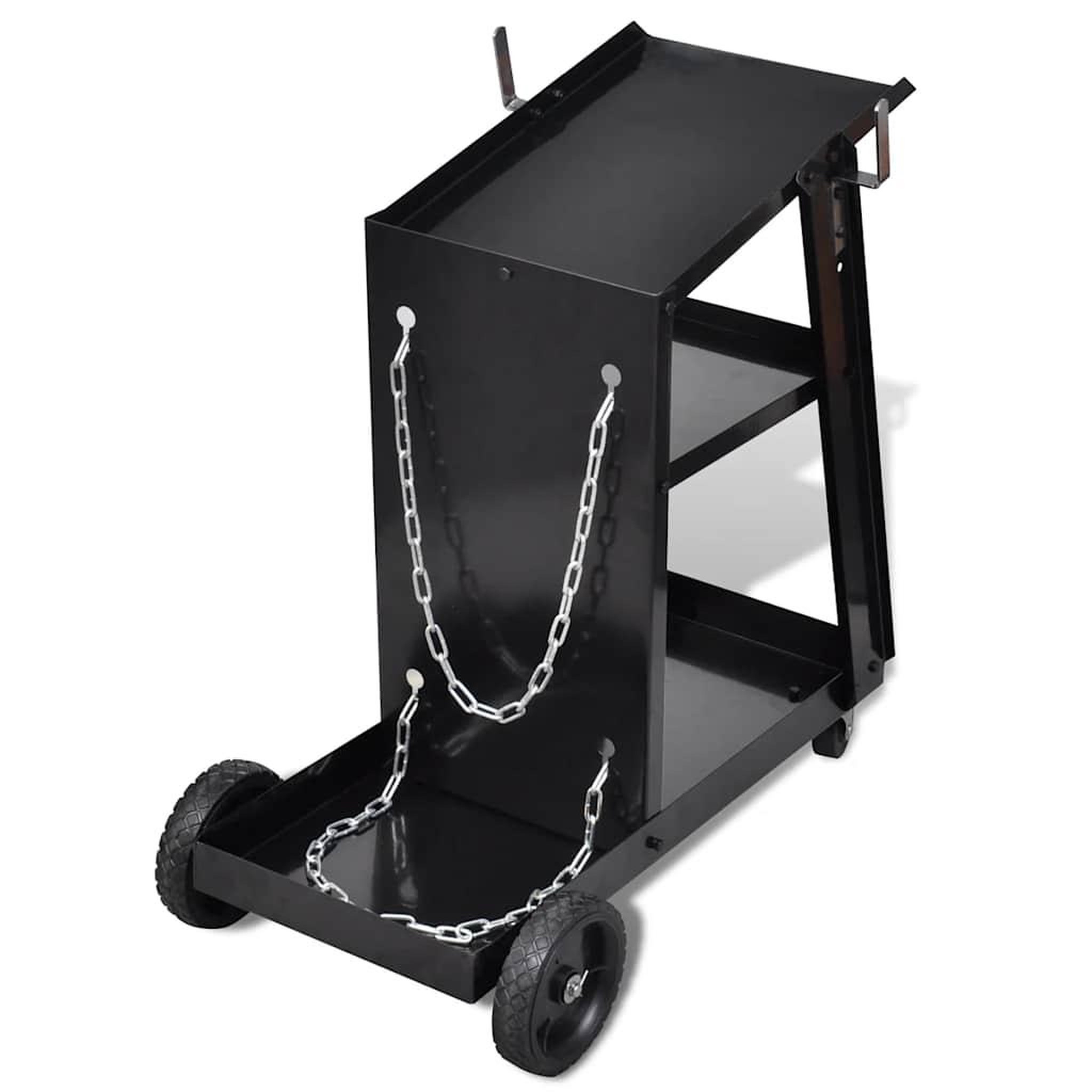 Voir la diapositive 4 : VIDAXL Chariot de soudage avec 3 etageres d'atelier noir