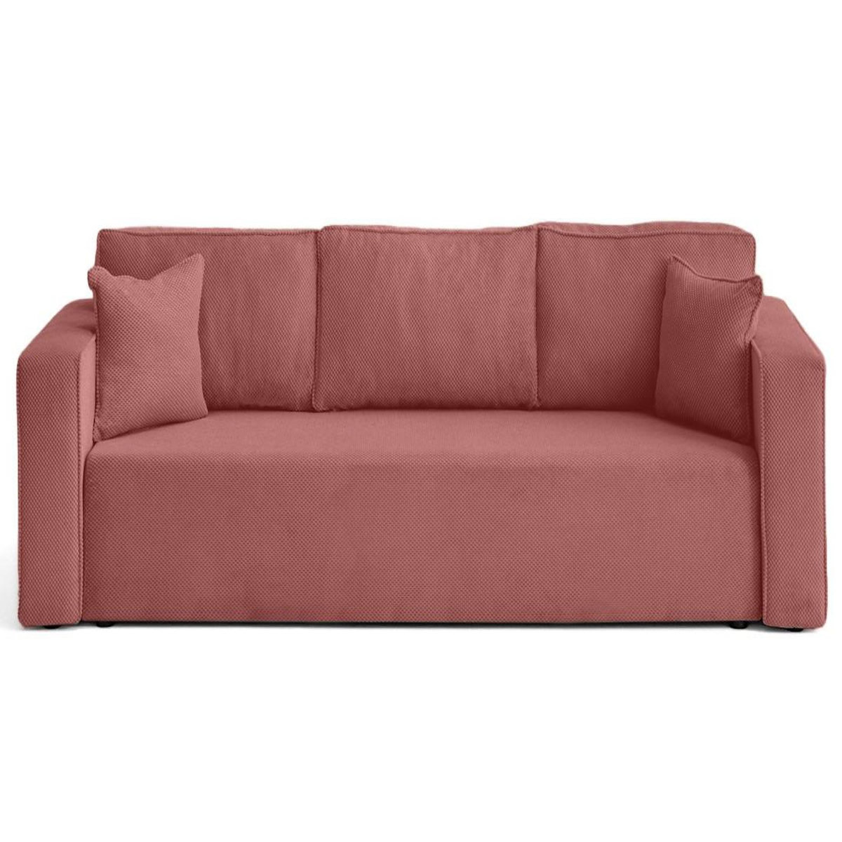 BEST MOBILIER Topaze - canapé droit 3 places convertible avec coffre en velours texturé