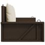 Voir la diapositive 5 : VIDAXL Balancelle avec coussins marron 119x56x48 cm resine tressee