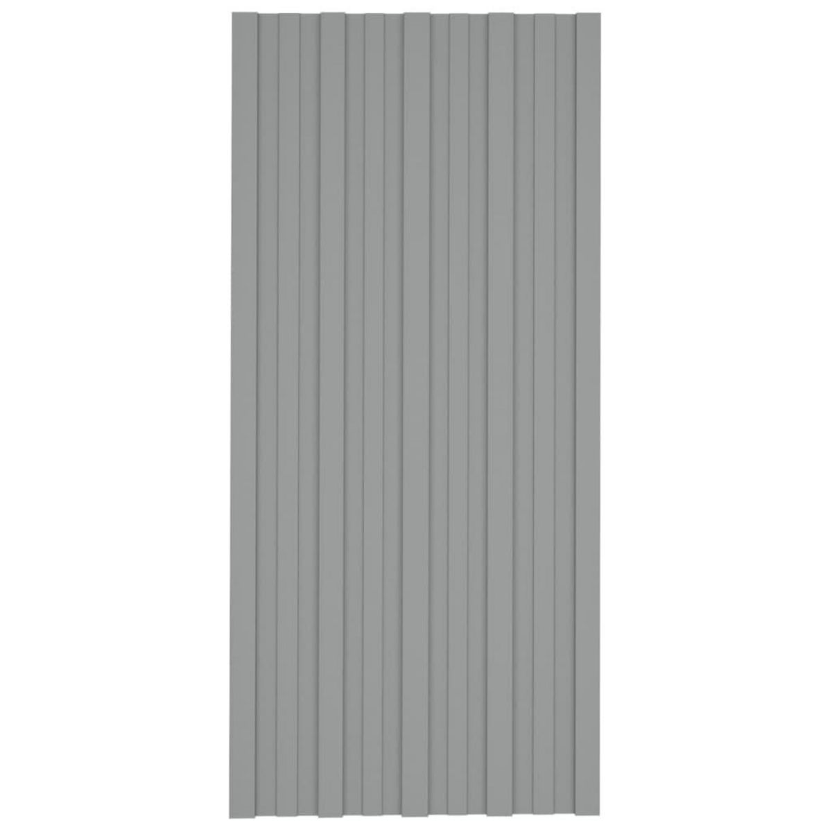 VIDAXL Panneaux de toiture 36 pcs Acier galvanise Gris 100x45 cm