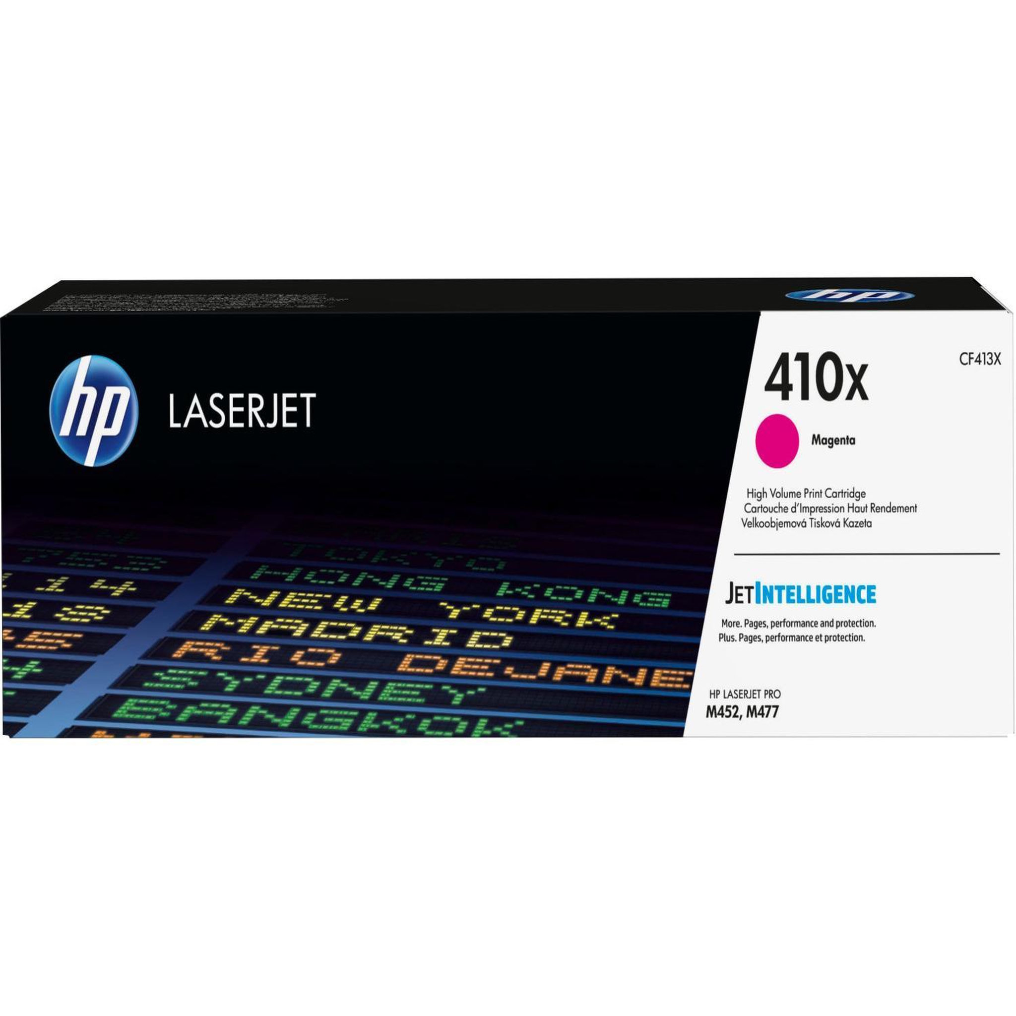 Voir la diapositive 2 : HP HP 410X toner LaserJet magenta grande capacite authentique CF413X pour HP Color LaserJet Pro M452/M477