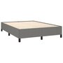 Voir la diapositive 3 : VIDAXL Cadre de lit sans matelas gris fonce 140x200 cm tissu
