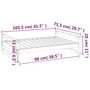 Voir la diapositive 6 : VIDAXL Lit pour chien Marron miel 105,5x75,5x28 cm Bois de pin solide
