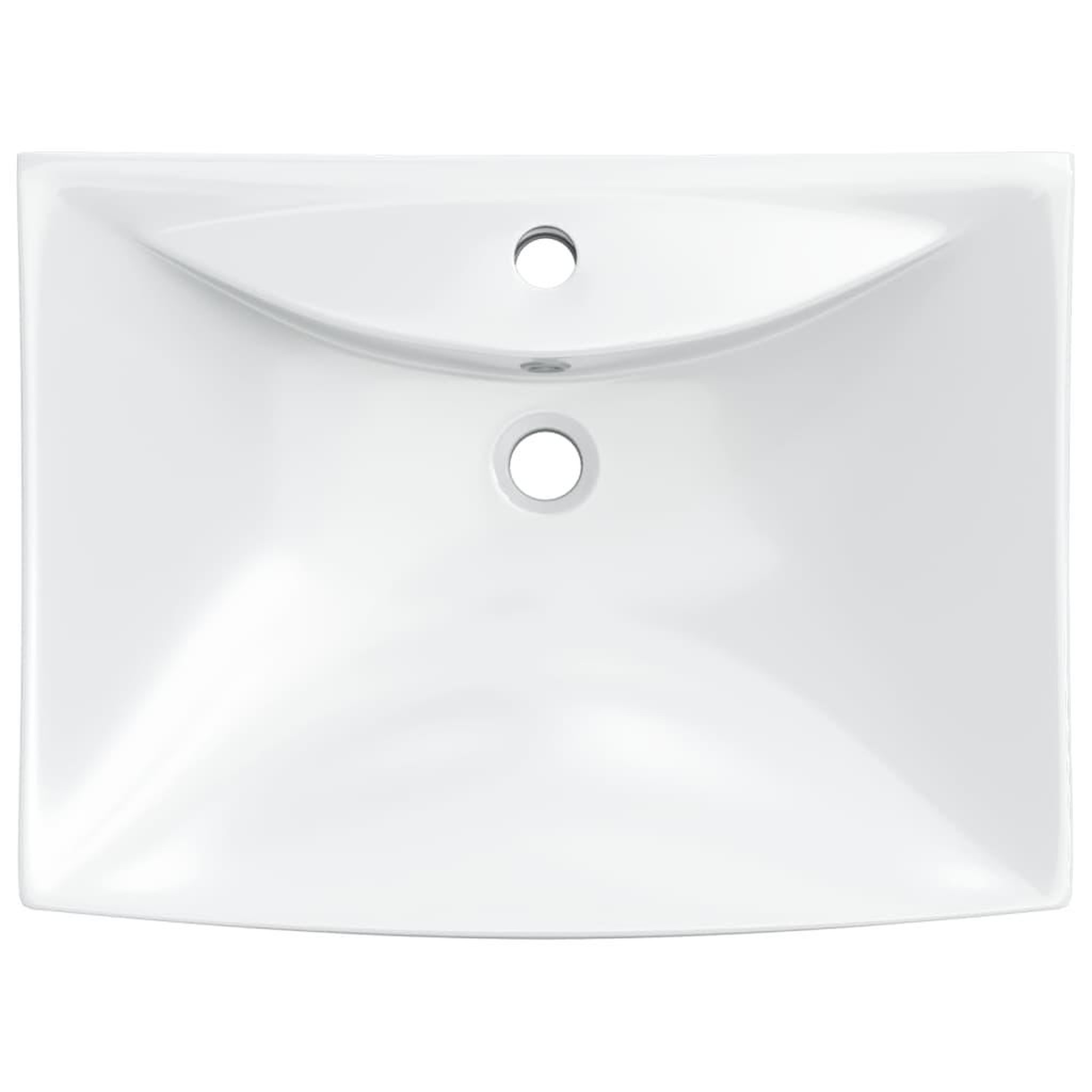 Voir la diapositive 4 : VIDAXL Luxueuse vasque ceramique rectangulaire avec trop plein