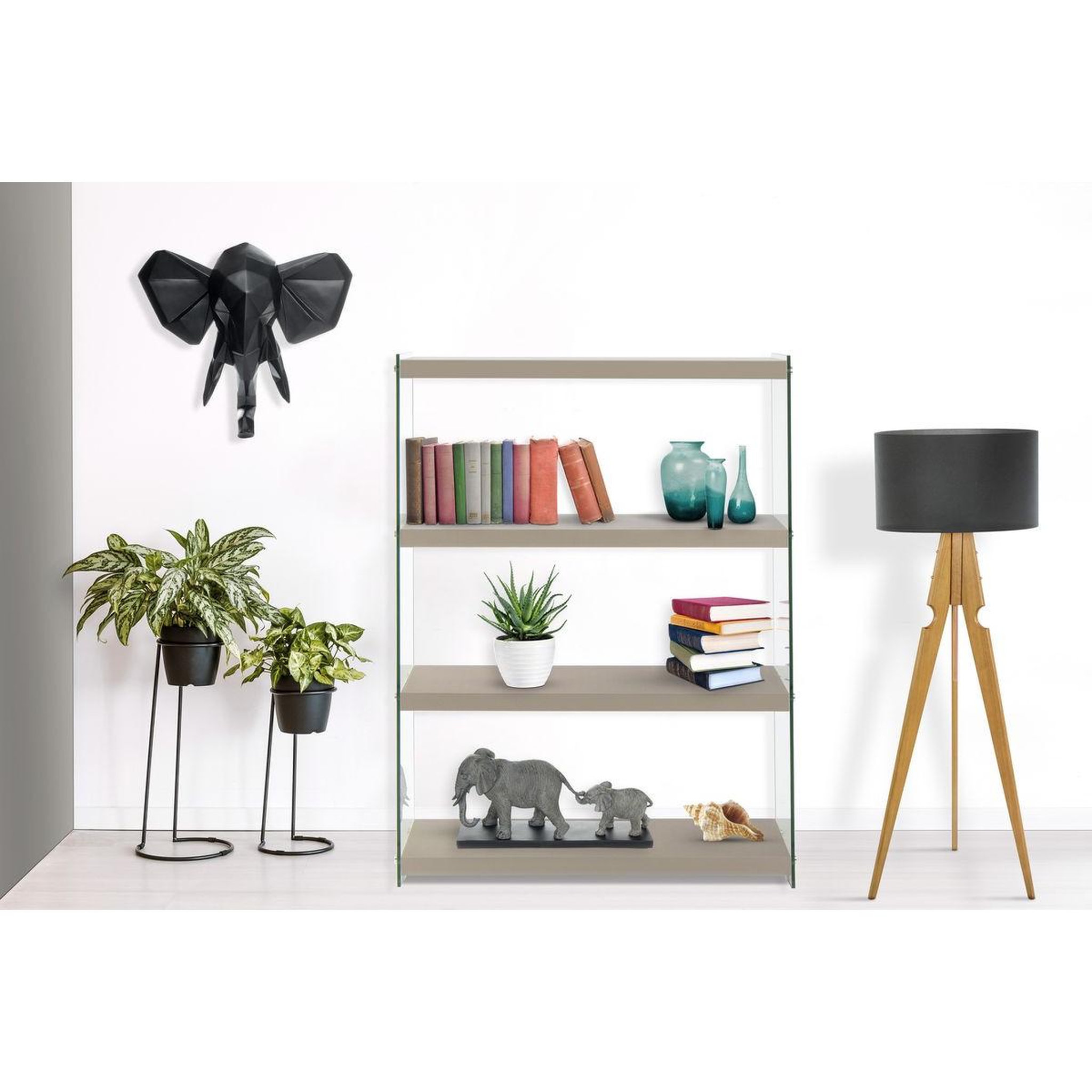 Voir la diapositive 2 : Paris Prix Étagère 4 niveaux  elementary  113cm argent