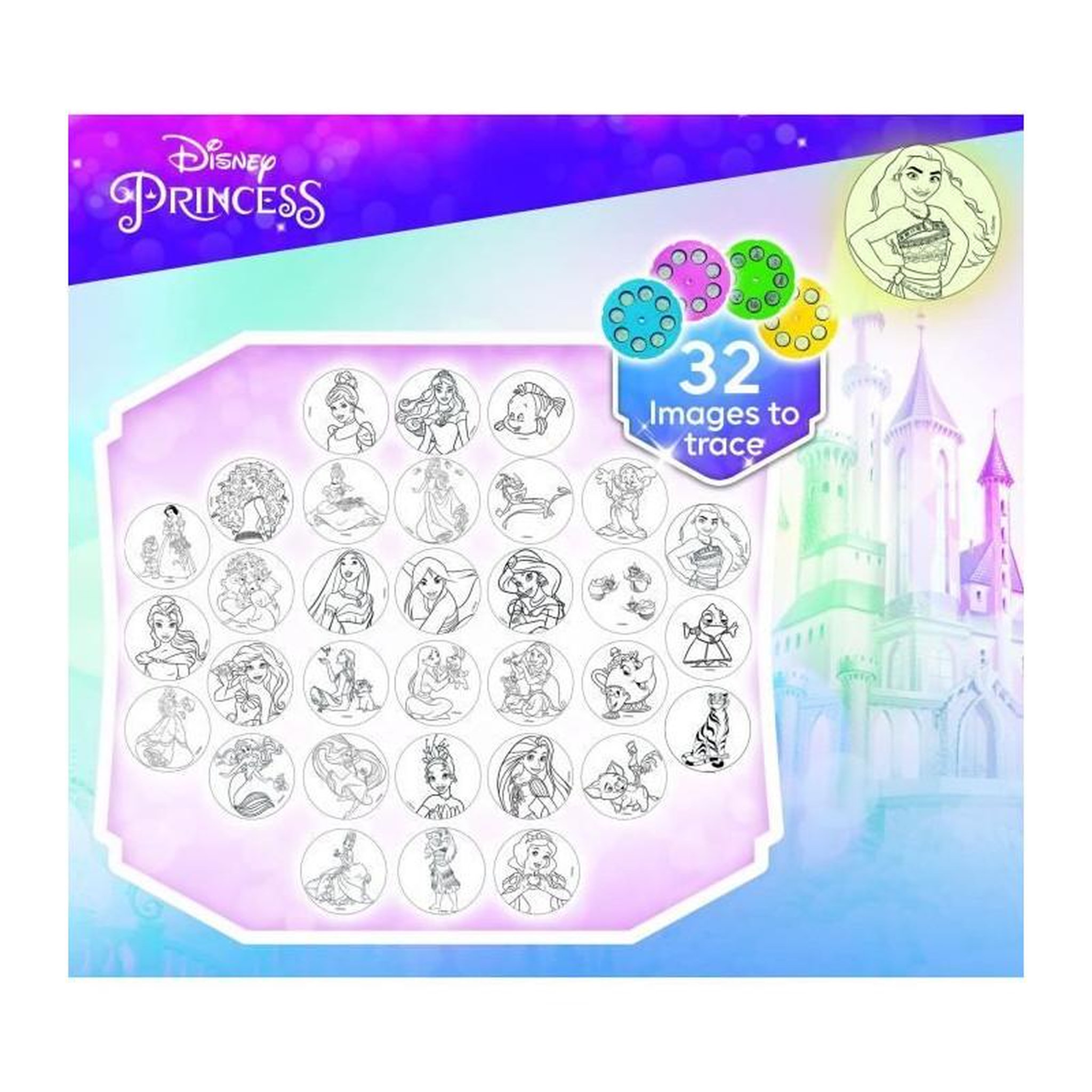 Voir la diapositive 5 : LISCIANI GIOCHI Projecteur école de dessin - Princess - pour dessiner toutes ses Princesses préférées - LISCIANI