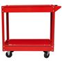 Voir la diapositive 2 : VIDAXL Chariot a outils d'atelier 100 kg rouge