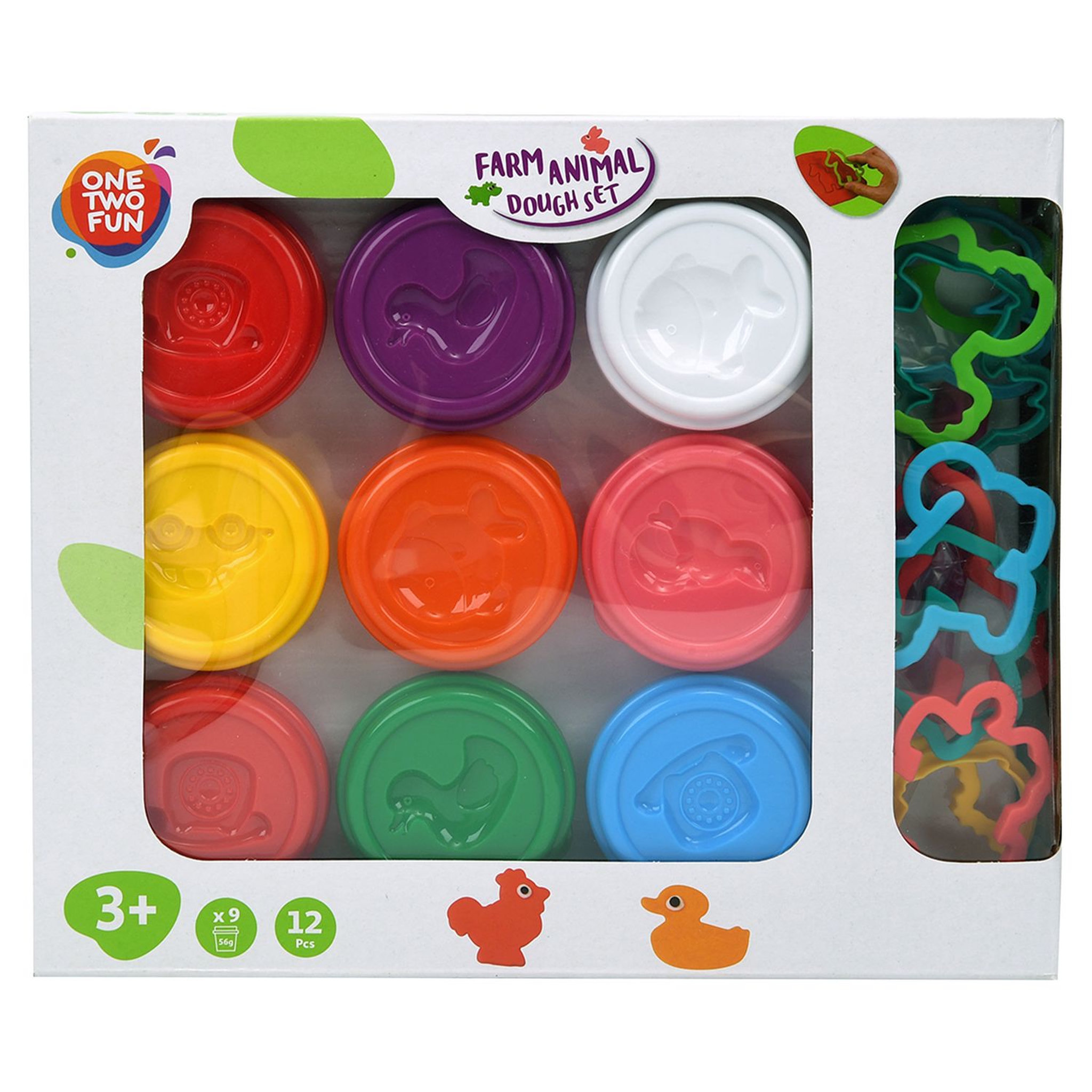 Voir la diapositive 2 : One Two Fun Set de pâte à modeler thème animaux
