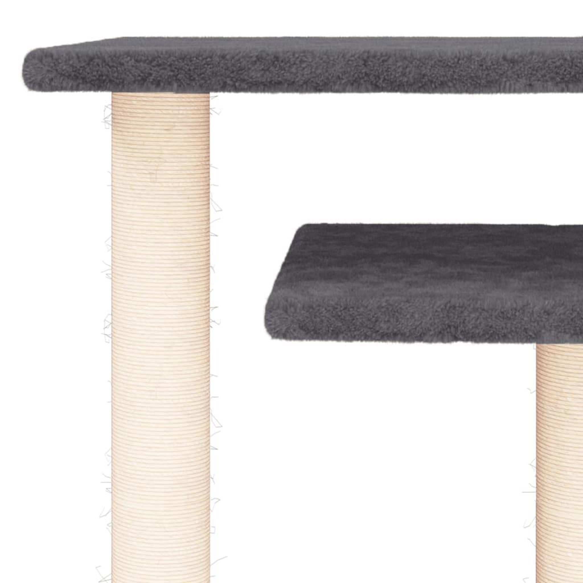Voir la diapositive 5 : VIDAXL Arbres a chat avec plates-formes gris fonce 62,5 cm