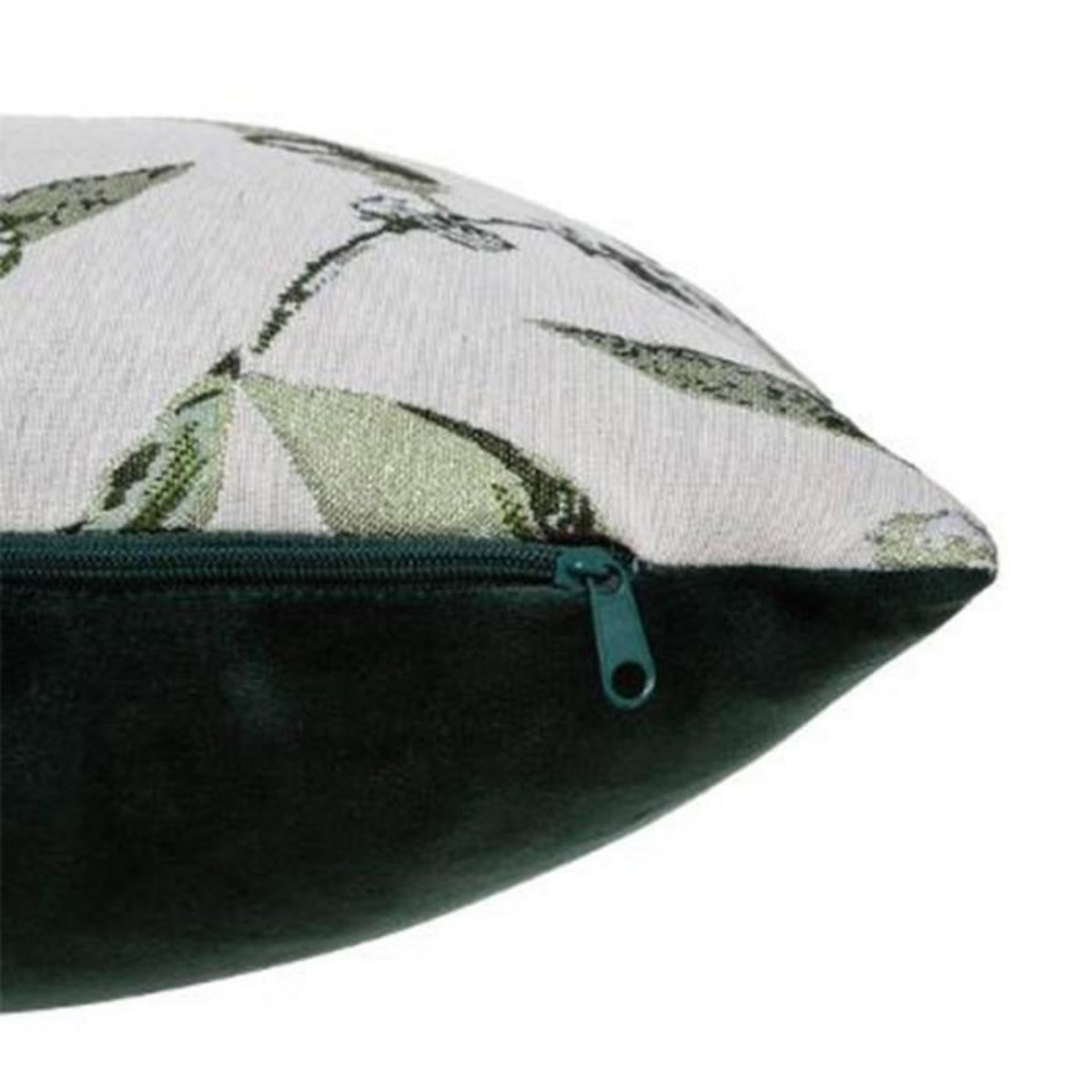 ATMOSPHERA Coussin Déco  Feuilles  30x50cm Vert Cèdre