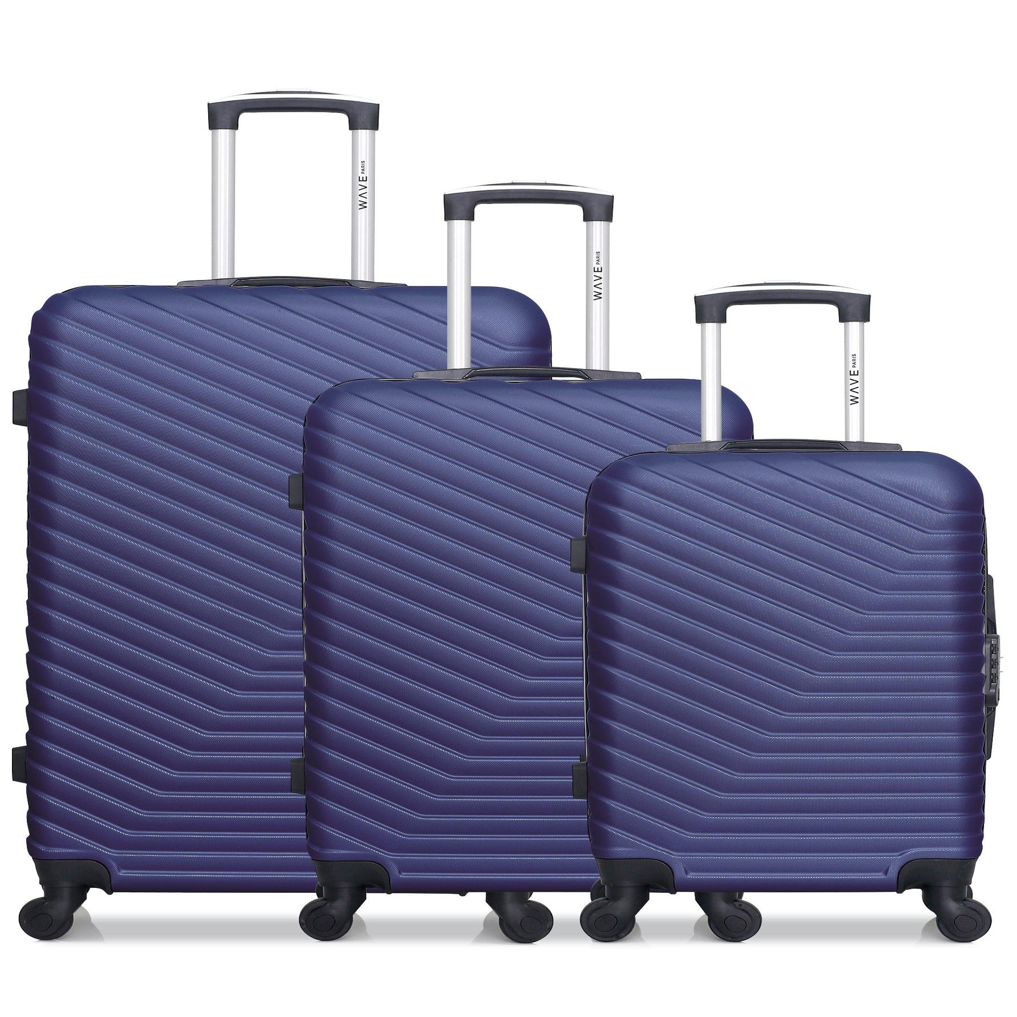 WAVE PARIS Wave paris - lot de 3 - valise grand format, valise weekend et valise cabine lena