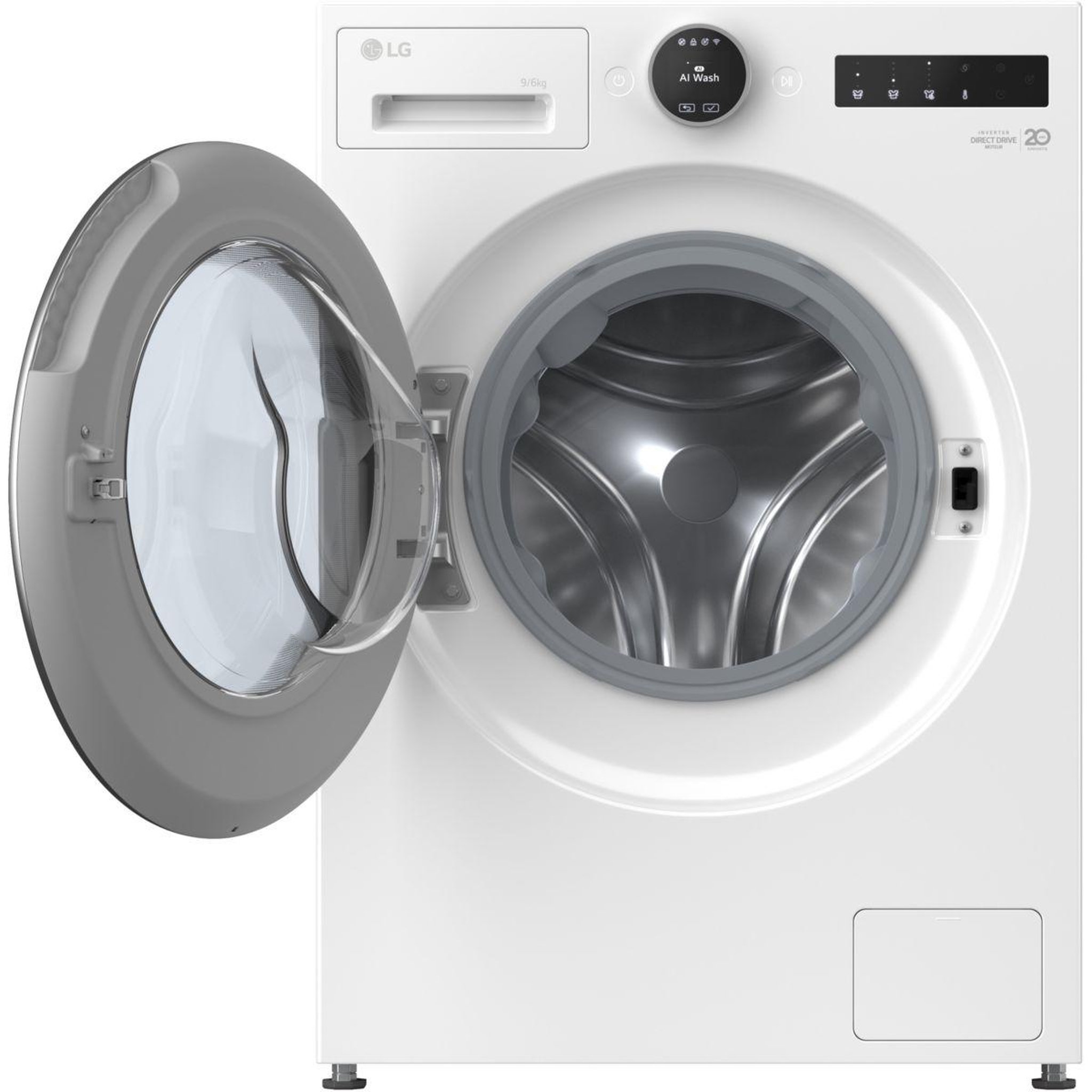 Voir la diapositive 2 : LG Lave linge séchant hublot f964x71wsta - 9/6 kg - 1400 tr/min - classe d - moteur direct drive - dosage automatique - connecté