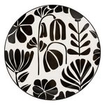 SECRET DE GOURMET Lot de 6 Assiettes Plates  Twisted Lime  26cm Noir & Blanc