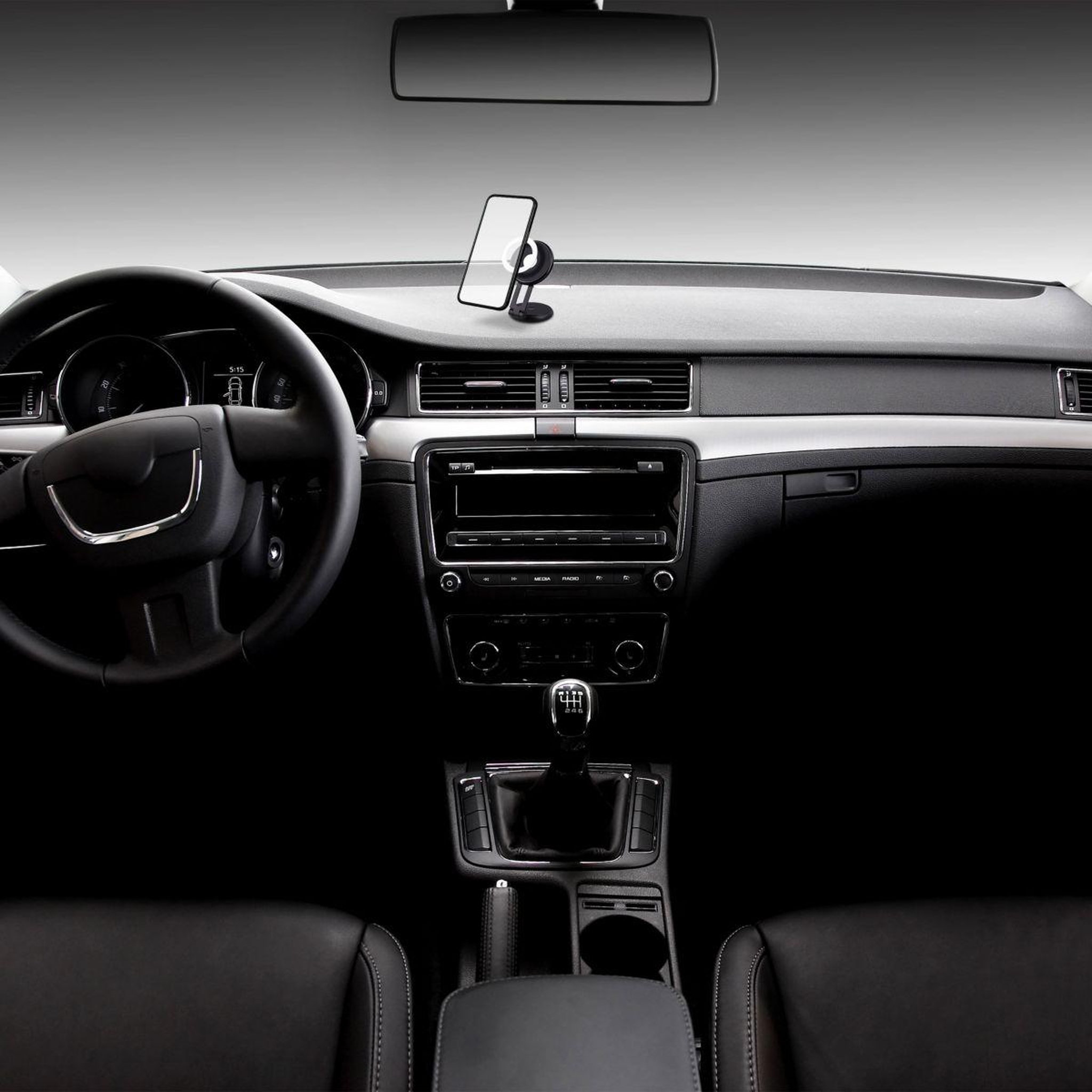 Voir la diapositive 3 : TNB Support smartphone Voiture tableau de bord aimanté noir