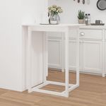 VIDAXL Table de bar Blanc 80x80x110 cm Bois massif de pin