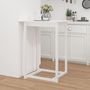 Voir la diapositive 1 : VIDAXL Table de bar Blanc 80x80x110 cm Bois massif de pin